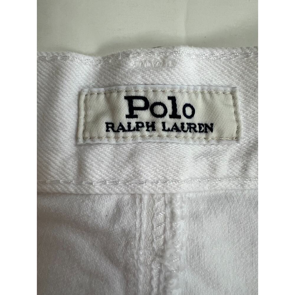 Polo Ralph Lauren White Distressed Hem Short Denim Skirt Women Size 30 NWT $168 - Picture 6 of 13